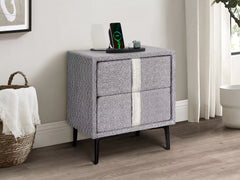 Hanley Fabric Bedside with USB