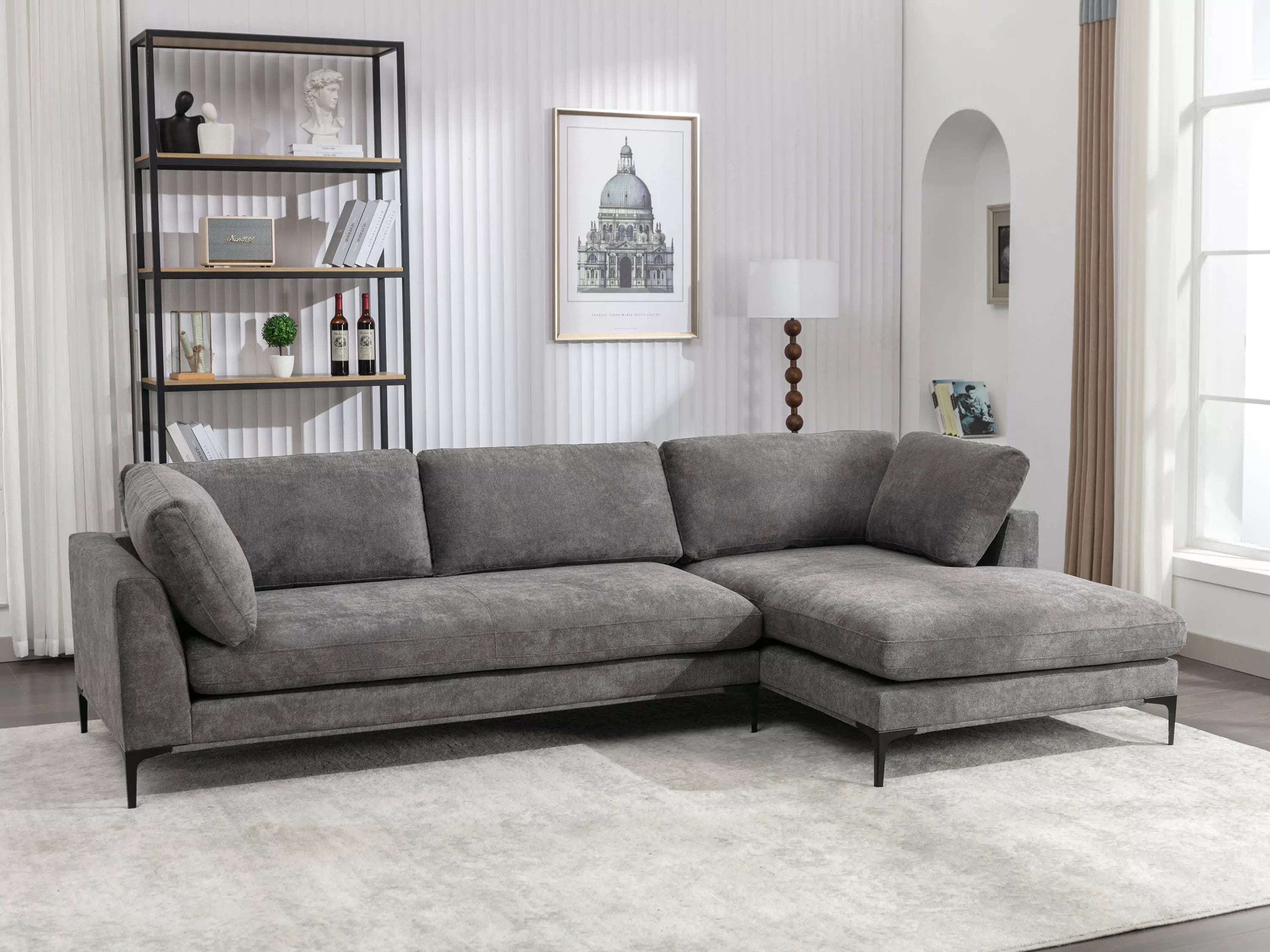 Bonnie 3 Seater Fabric Chaise