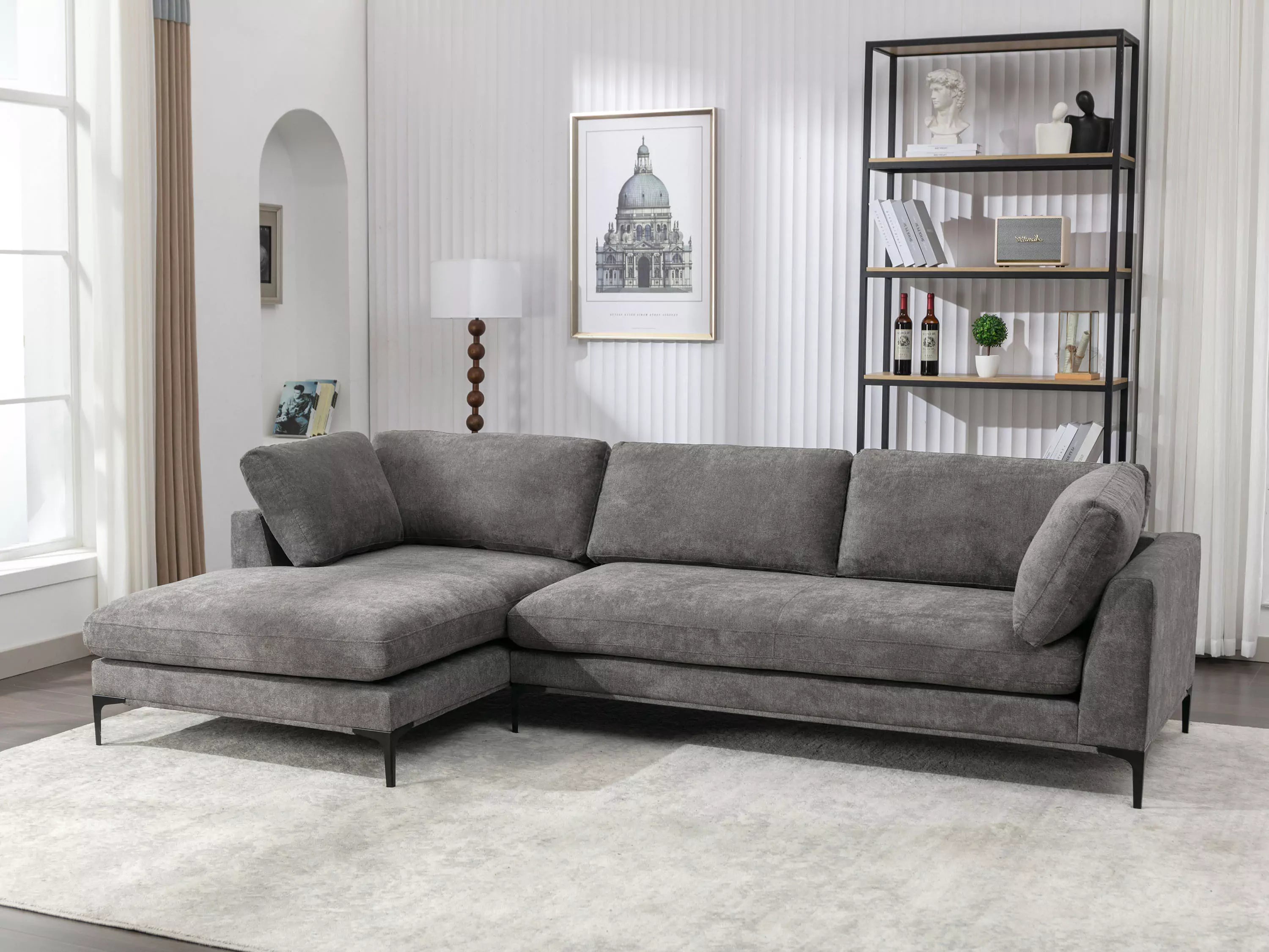 Bonnie 3 Seater Fabric Chaise