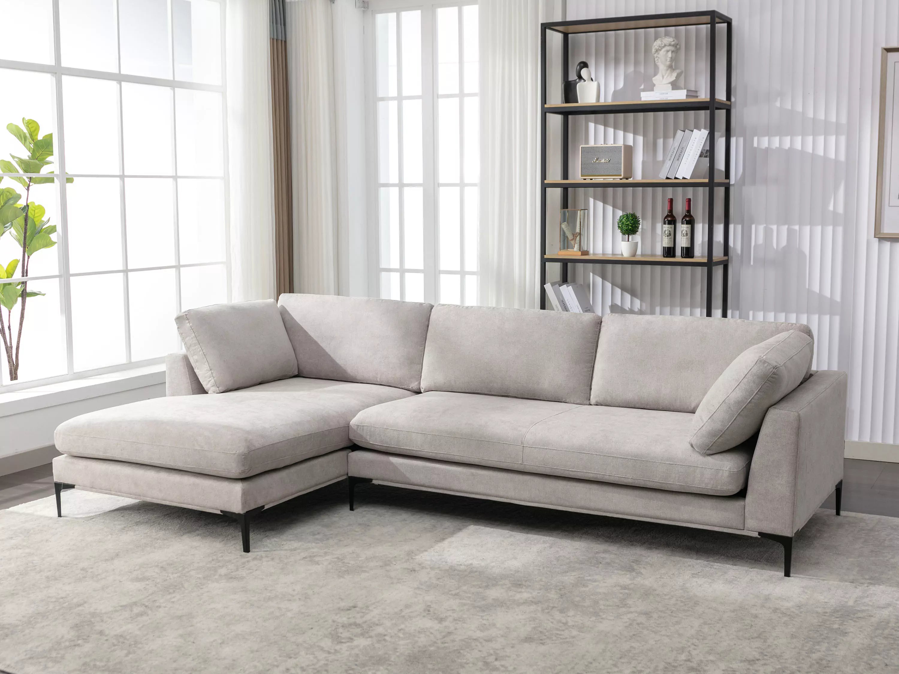 Bonnie 3 Seater Fabric Chaise