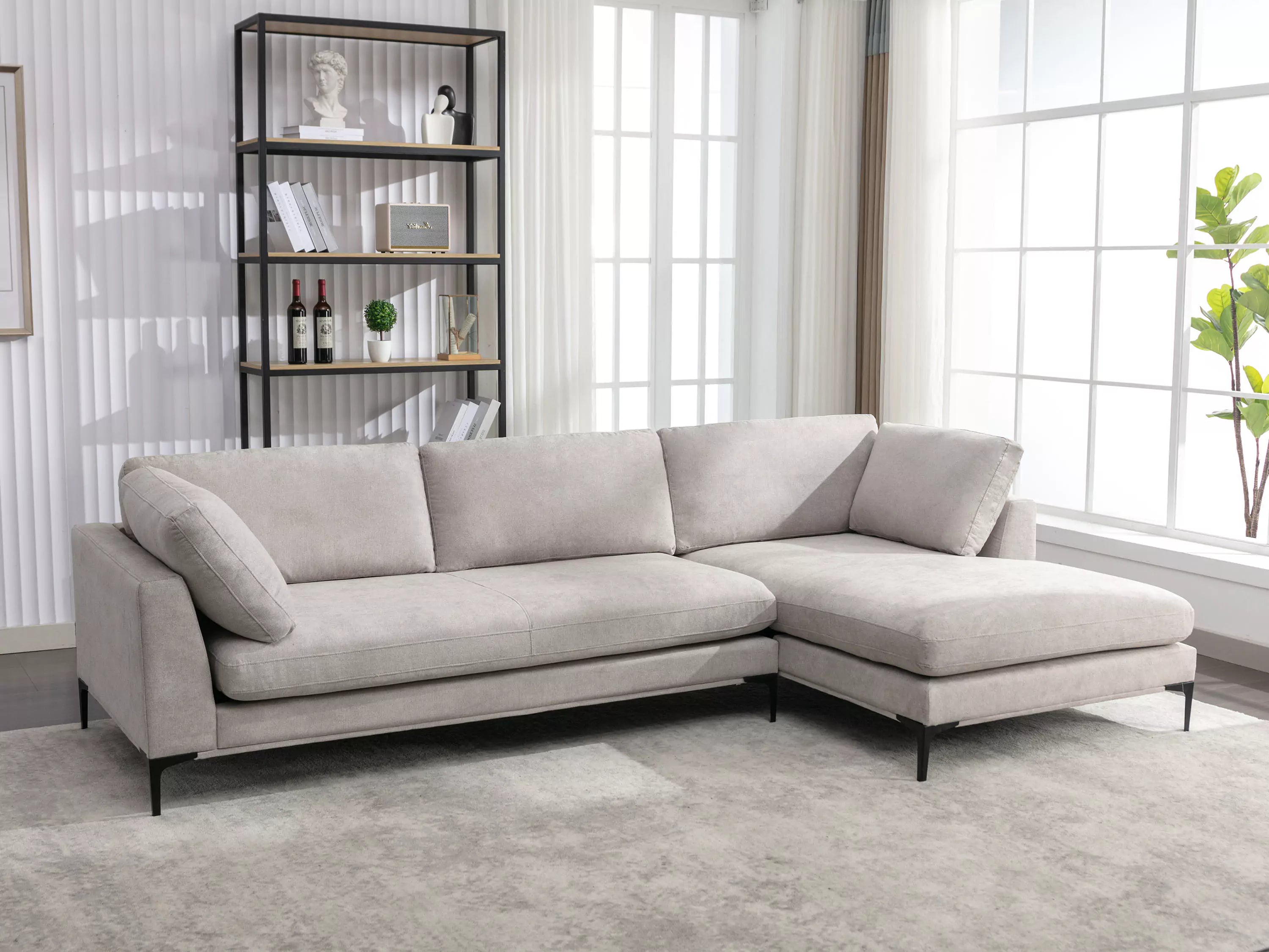 Bonnie 3 Seater Fabric Chaise